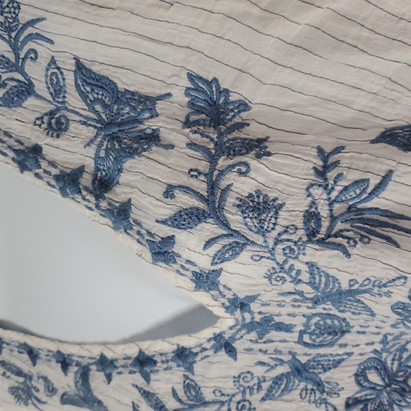 Johnny Was Workshop Lulu Puff Sleeve Swing Blouse - Picture 2 of 14